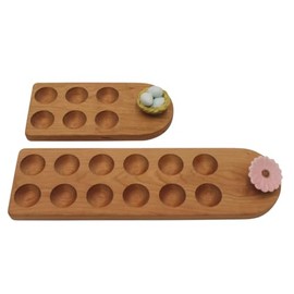 Egg Board For Nora Fleming Minis - Solid Cherry Egg Tray - Made in the USA (6 & 12 Egg Tray for Nora Fleming Minis)