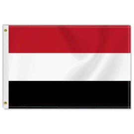 2×3 FT Yemen Flag,Medium 60×90 CM Yemeni Outdoor Banner,100D Decor,Doube Side Printing For Patio Garden With Brass Gromment