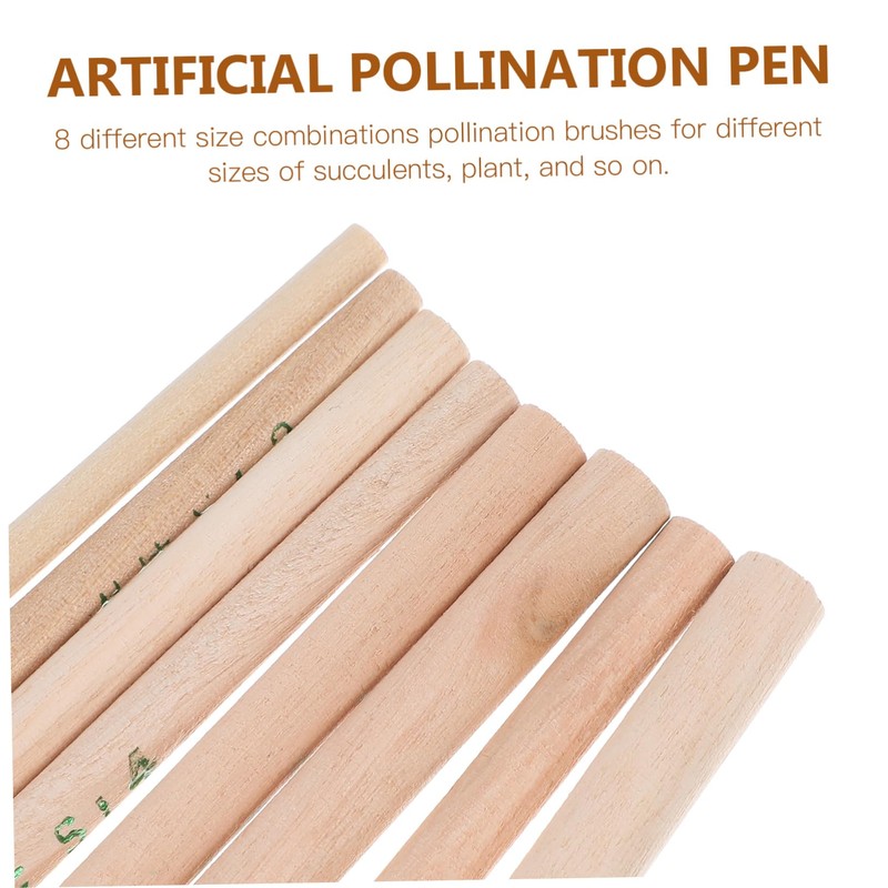 Kisangel 8pcs Pollinator Tools for Garden Use Hand Pollination Brush