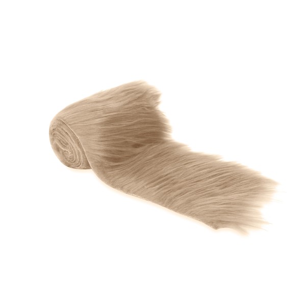 FabricLA Beige Shaggy Plush Faux Fur Strips - Craft Fur