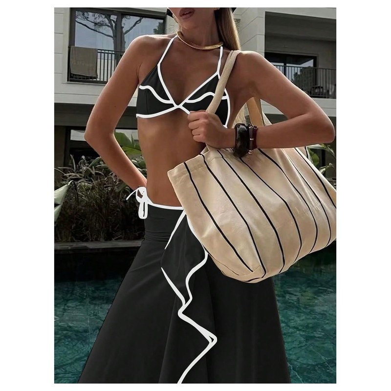SHENHE - Conjunto de bikini de cadena para mujer, 3