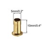 sourcing map Hollow Rivet,5mm x 10mm Through Hole Copper Hollow