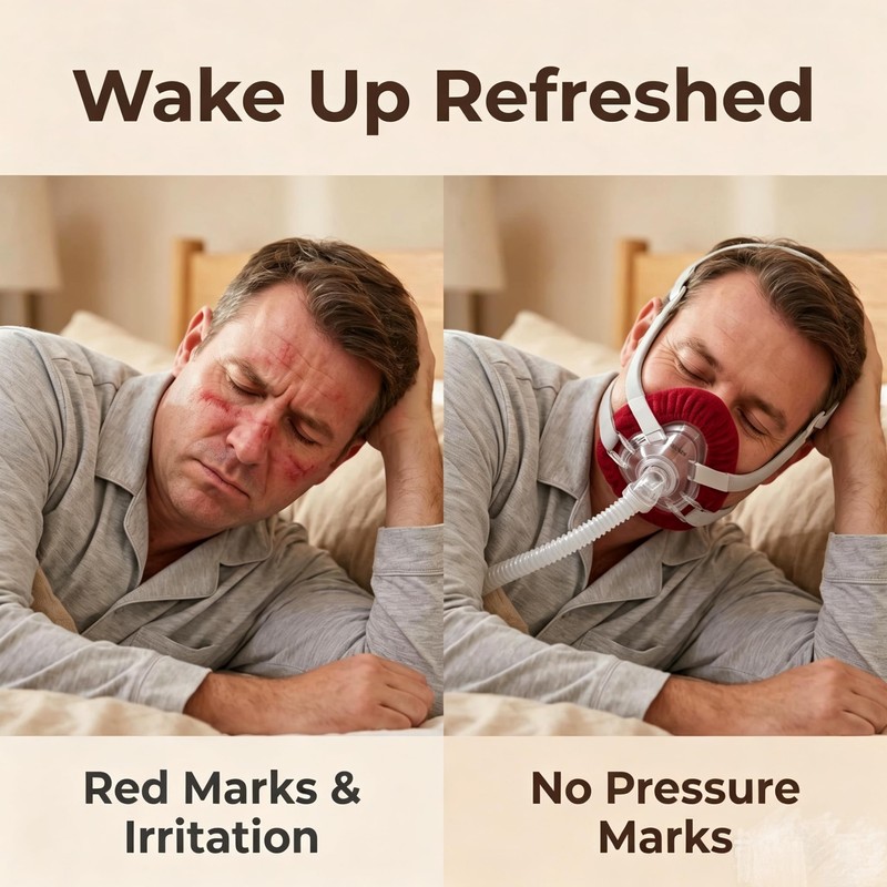 playWooWgo 4 Pack Universal CPAP Mask Liners, Ultra Soft Micro-Fleece