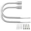 MZMing 2 Pack Chrome Curtain Holdbacks Tieback Hooks Decorative Curtain