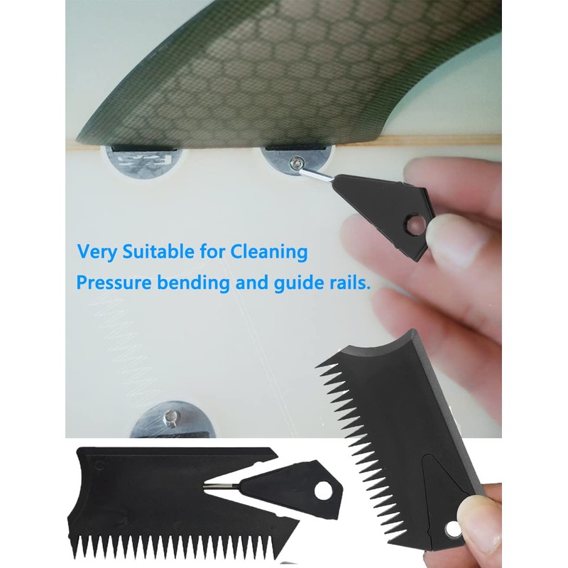 4 Pack Wax Comb with Fin Key, SUP Surf Board