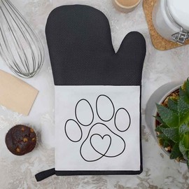 'Pawprint Heart' Oven Glove/Mitt (OG00051683)