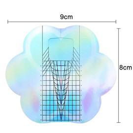 100pcs Nail Forms, Strong Butterfly Rainbow Nail Form Extension Sticker, Self-Adhesive Sticky Nail Tips Guide for UV Gel/Extension/Acrylic Nail Molds Builder for Salon (YZHT008)