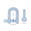 x2 3MM Galvanised Steel Commercial Dee Shackles