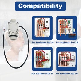 FSA QC MEDLRG Tankless Water Heater Flow Sensor Fits for Ecosmart ECO 18, ECO 24, ECO 27 & ECO 36 Hot Water Heater Replacement Parts