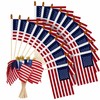 Crystal Lemon 20-Pack Small US American Flags – 4x6 Inch