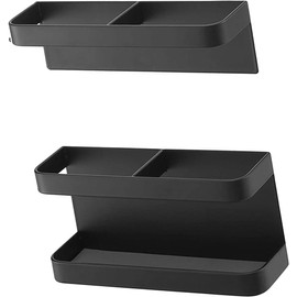 Ejoyous Soporte de Paraguas Magnético de Moda y sin Punzonado de Ajuste de Altura Montado en la Pared con Función de Recordatorio, Fácil de Instalar para Entrada, Hogar, Pasillo del (Black)