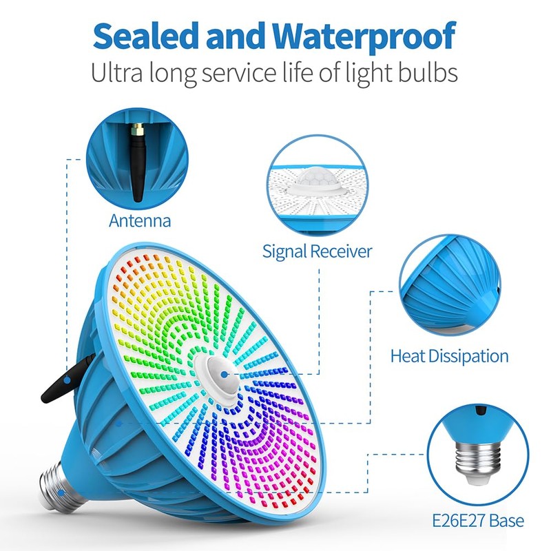 Pool Lights 120V 60W RGB Color Changing LED Pool Light