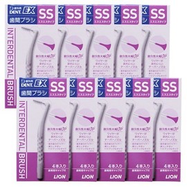 LION DENT. EX Interdental Brush 4pcs x 10 SS White