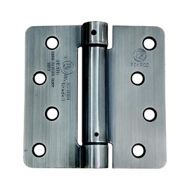 Spring Hinges, Adjustable Self Closing 4 Inch with 1/4 Inch Radius, Antique Brass 2 Pack