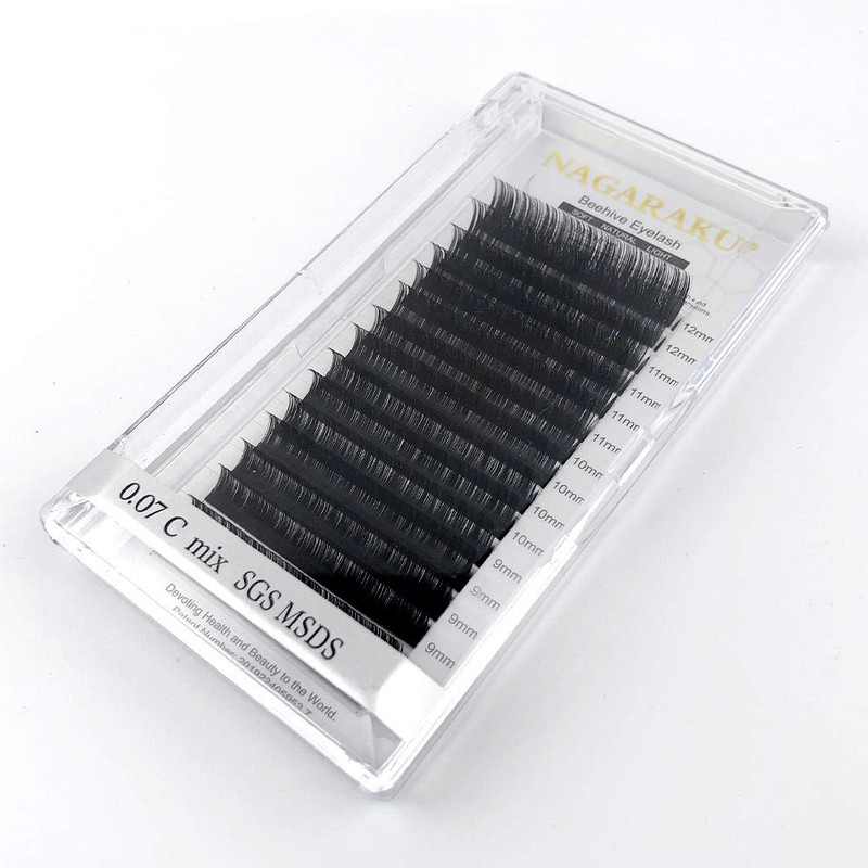 NAGARAKU Eyelash Extensions, Individual Eyelashes, 1:1, Individual Eyelashes, Natural, Long-Lasting