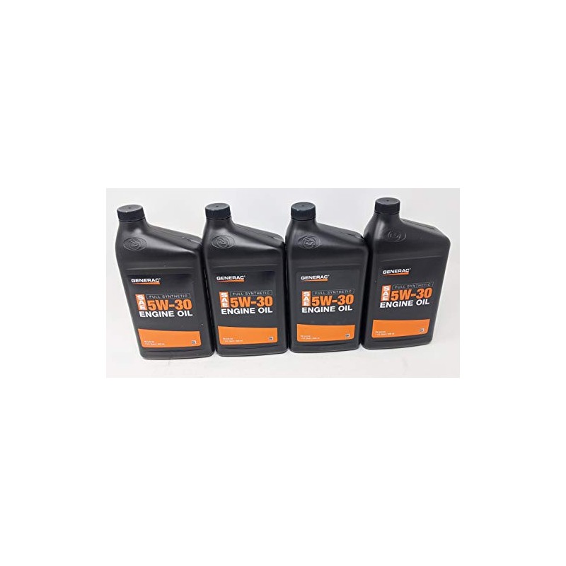 Generac 4-Quarts Full Synthetic Motor Oil 5W-30 SN Part 0J5140