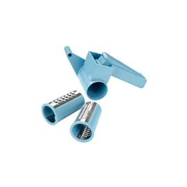 Zenker Handmühle mit 2 Einsätzen CANDY, grobe und feine Schokoladenreibe, Trommelreibe mit Kurbel, auch geeignet für Käse, Nüsse (Farbe: Gelb, Silber), Cremefarben