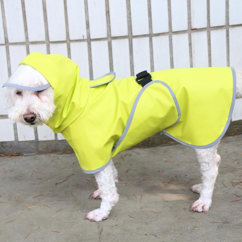 JOYFUSION Dog Raincoat, Dog Umbrella, Waterproof, Easy to Put On,