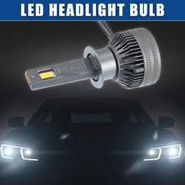 X AUTOHAUX H1 LED Headlight Bulb 110W 12000LM 6500K White Color LED Bulb Waterproof Blue - Pack of 2