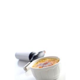 HENDI 198209 Crème-Brûlée Brenner, Gas, nachfüllbar (wird leer geliefert), automatischer Zündung, Standfuss, Küchenbrenner, Flambierbrenner, Gasbrenner, Butangas, 145x(H)190mm
