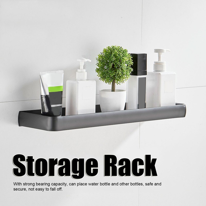 30cm Bathroom Shelf Space Aluminum Wall Mounted Hollow Storage Rack