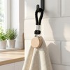 Zirax Tea Towel Clips with Woven Cotton Hanging Loop, Sturdy