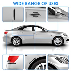 12 Pack Car Door Edge Protectors AU - Flexible PVC Anti-Collision Strips for Doors, Bumpers & Mirrors (Black) - Universal Fit for Cars, SUVs & Trucks - No Drill Scratch Protection