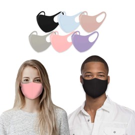 Light Weight Unisex Adult Fashion Face Covering, Reusable, Dust Proof, Washable, Cool 5 Mixed Colors (Set of 6)