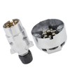Trailer Plug Socket Kit Aluminum Alloy DC12V 7 Pin Plug