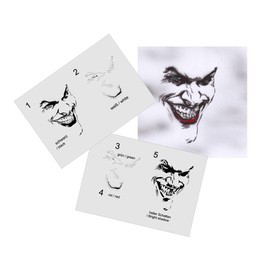 AS-343 Grinser Step by Step Airbrush Stencil Size M