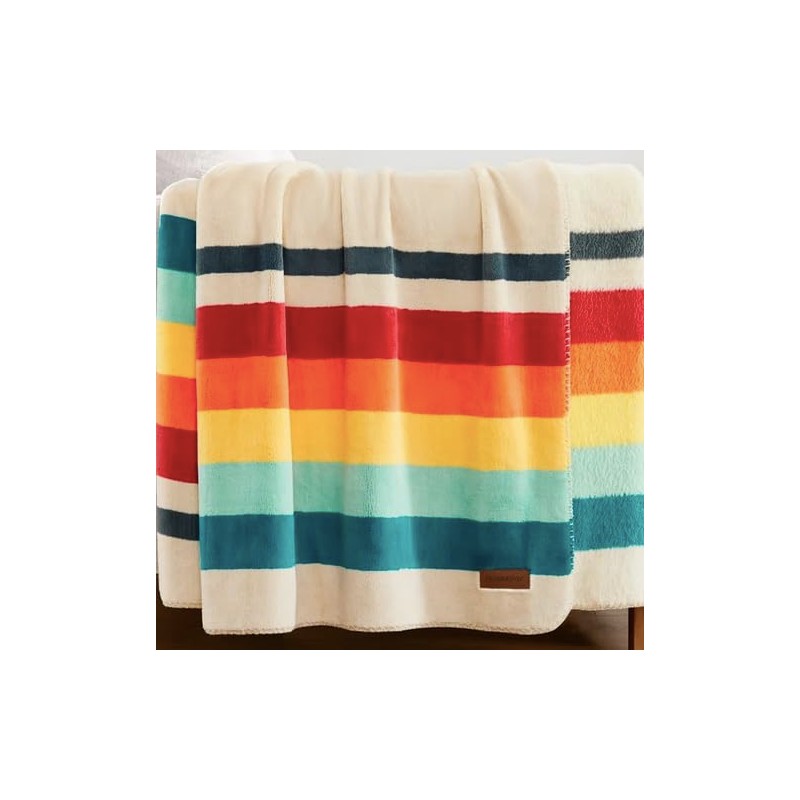 PENDLETON Ultra Soft Sherpa Fleece Plush Throw 50" x 70"