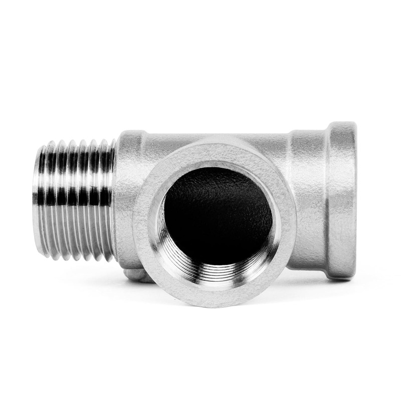 ChillWaves 304 Stainless Steel Pipe Fitting, Male Run Tee 1/2"