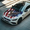 Bald Eagle American Flag Car Hood Cover Protector for SUV