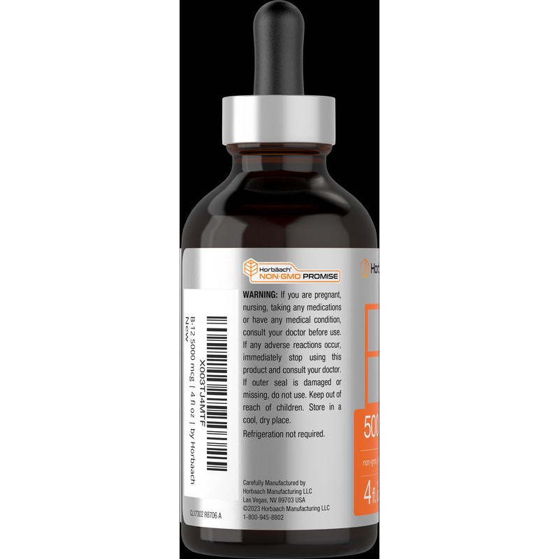 Horbäach Vitamin B12 5000mcg | 4 fl oz | Berry