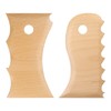 sourcing map 2pcs Pottery Ribs Trimming Tools Beech Pottery Profile