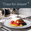 Vikko Dinner Plates, Set of 6 White Alabaster Plates, 11"