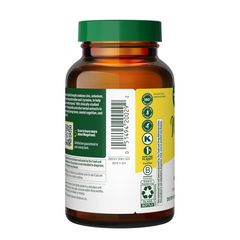 MegaFood Thyroid Strength - Mineral Supplement- Thyroid Support for Women