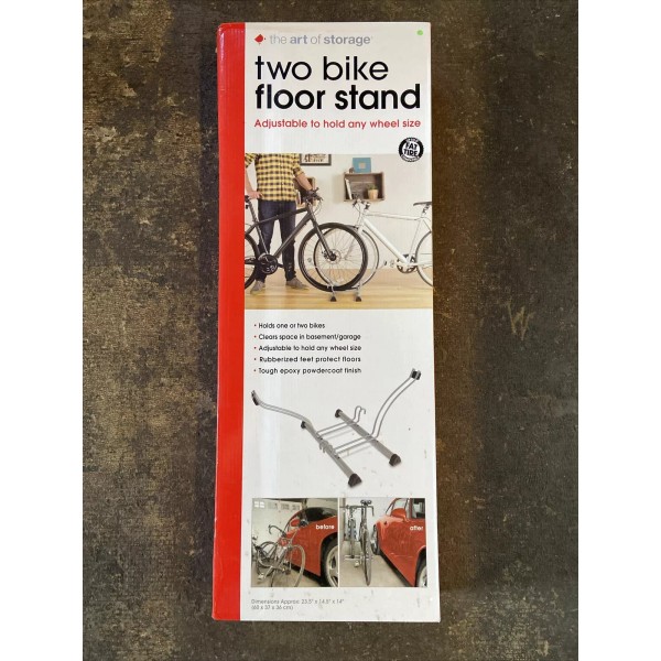 The Art of Storage Two Bike Floor Stand Rack Organizer
