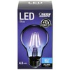 Feit Electric A19 Clear Glass Purple LED Bulb,Traditional Glass Design,Dimmable.