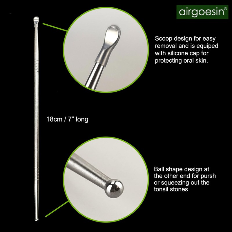 Airgoesin 3-In-1 Tonsil Stone Removal Remover Kit, Tonsil Stone Vacuum