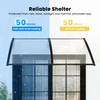 VIVOHOME Polycarbonate Window Door Awning Canopy Transparent with Black Bracket