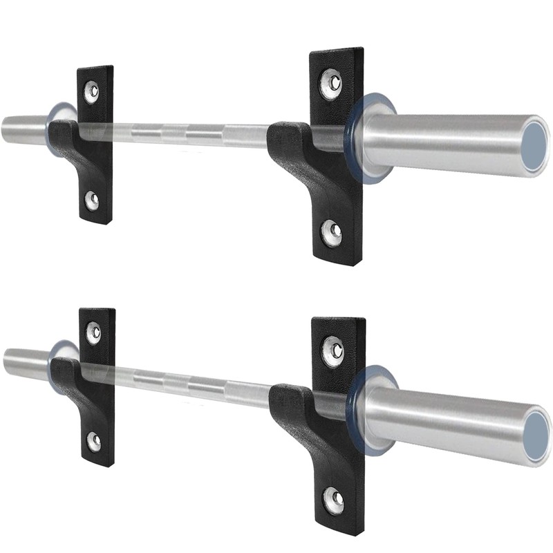 Luwint Set of 2 Single Barbell Holder Wall Mount, Horizontal