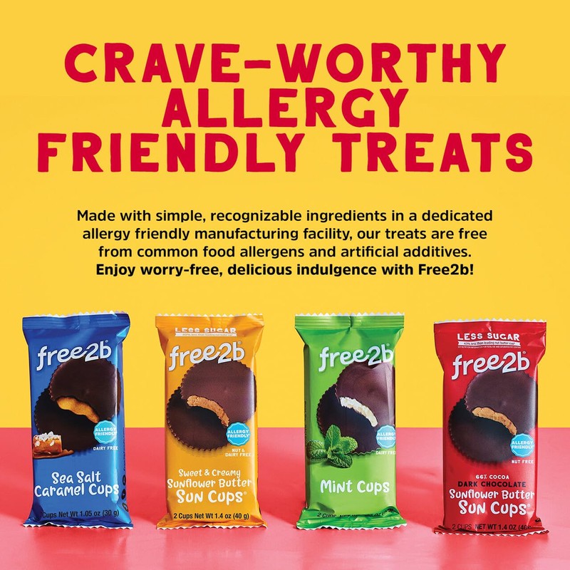 Free2b Mint Cups, Safe for School and Allergy Friendly, Gluten-Free,