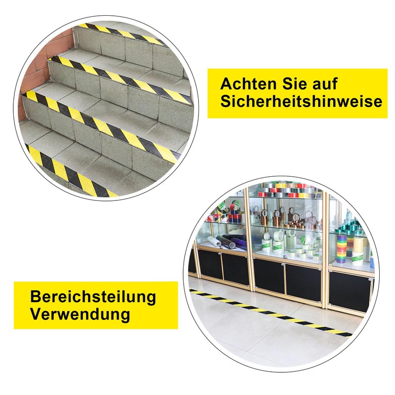 BOMEI PACK Warning Tape Yellow Black Warning Tape Hazard Warning