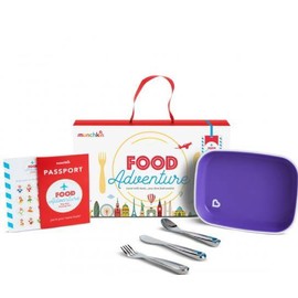 Munchkin Food Adventure Dining Set for Kids 18+ Months in Purple Color, 1pc