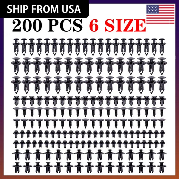 Unbranded 200Pcs Bumper Clips Retainer Auto Car Rivets Fastener Fender