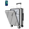 MGOB Carry On Luggage 22x14x9 Airline Approved, Durable Polycarbonate, Front