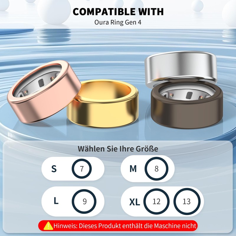 Msilte 4 Pieces Compatible TPU Protective Case for Oura Ring