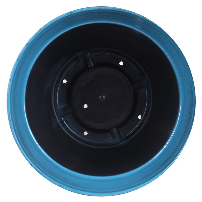 Garden Elements Garden Elements Indoor/Outdoor Glazed Brushed Happy Plastic Planter,