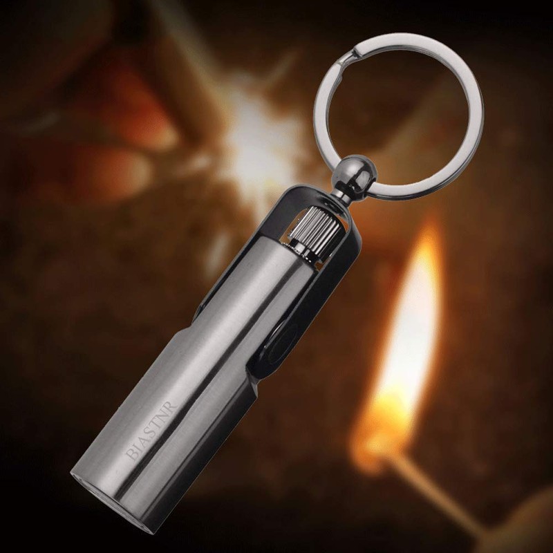 BIASTNR Permanent Match, Keychain Flint Matchstick Fire Starter Forever Match,